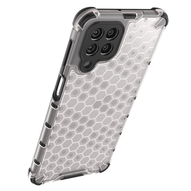 Honeycomb case armored cover with a gel frame for Samsung Galaxy M53 5G transparent 27