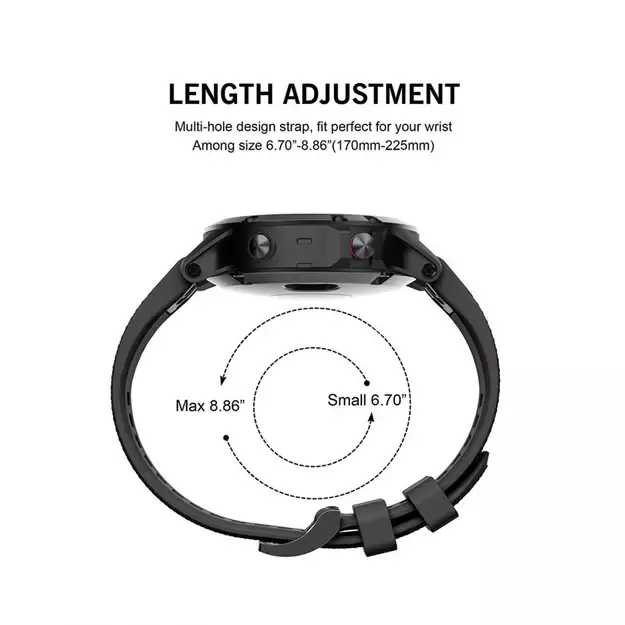 Tech-Protect Smooth Strap for Garmin Fenix 3 / 5X / 3HR / 5X Plus / 6X / 6X Pro / 7X - Black 11
