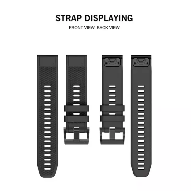 Tech-Protect Smooth Strap for Garmin Fenix 3 / 5X / 3HR / 5X Plus / 6X / 6X Pro / 7X - Black 14