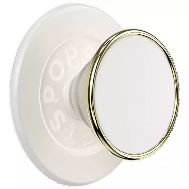 Popsockets Round Luxe Coconut Creme Enamel MagSafe Holder and Phone Stand
