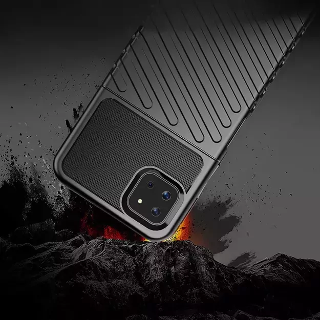 Thunder Case Flexible Tough Rugged Cover TPU Case for Samsung Galaxy A22 5G blue 3