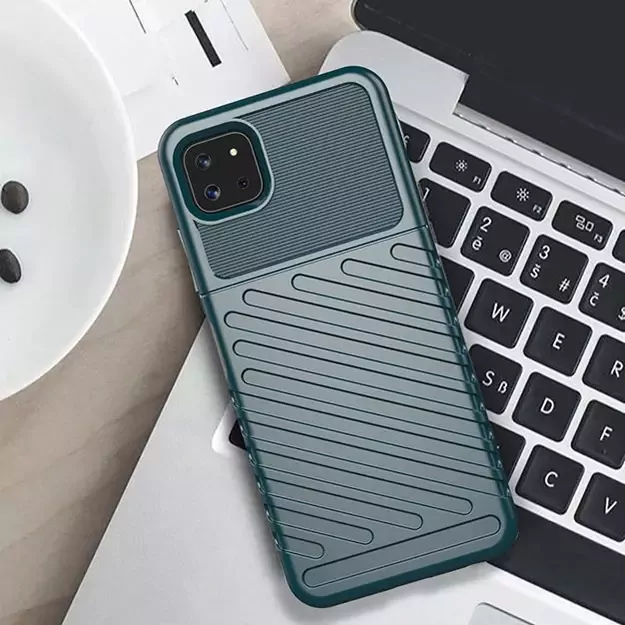 Thunder Case Flexible Tough Rugged Cover TPU Case for Samsung Galaxy A22 5G blue 4