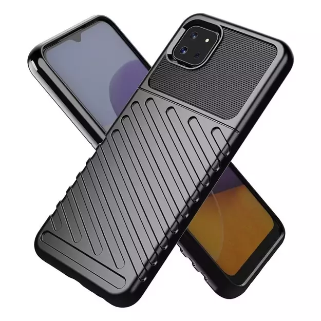 Thunder Case Flexible Tough Rugged Cover TPU Case for Samsung Galaxy A22 5G blue 12
