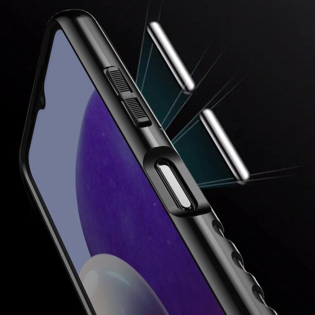Thunder Case Flexible Tough Rugged Cover TPU Case for Samsung Galaxy A22 5G blue 21