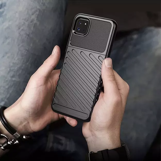 Thunder Case Flexible Tough Rugged Cover TPU Case for Samsung Galaxy A22 5G blue 6