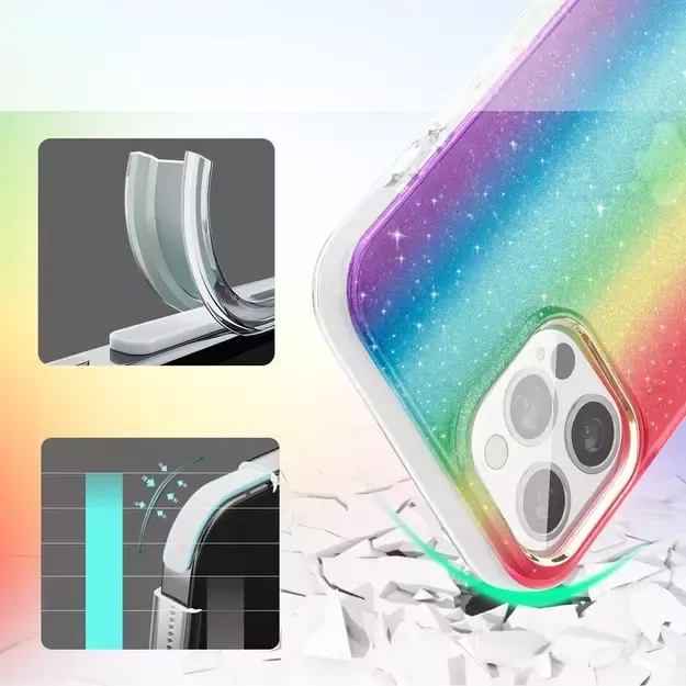 Kingxbar Ombre Case Back Cover for iPhone 12 Pro Max multicolour 5