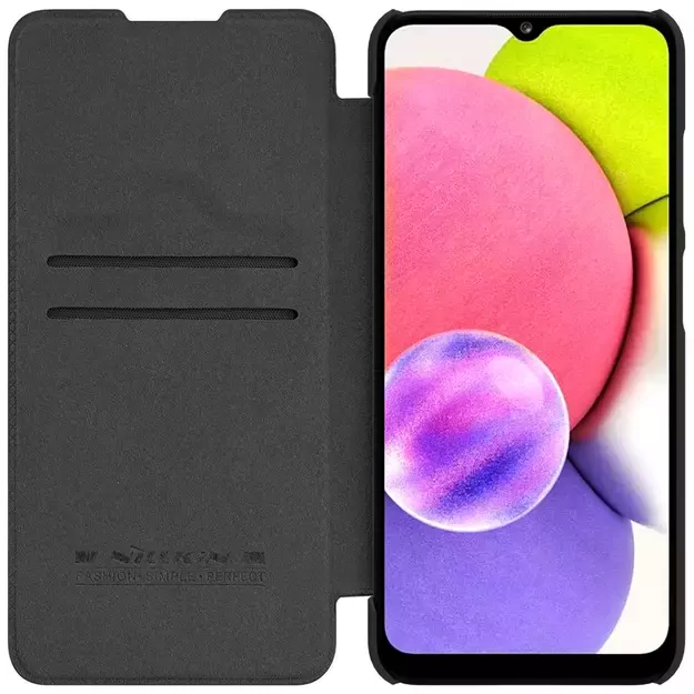 Nillkin Qin leather holster case for Samsung Galaxy A03s black 5