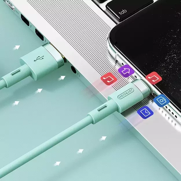 Joyroom Liquid Silicone Data Cable N2 USB-A / Lightning 2.4A 1.2m - White 9