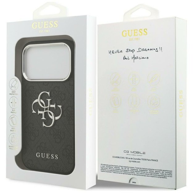 Guess 4G Big 4G Classic Logo case for iPhone 17 Pro Max - black 7
