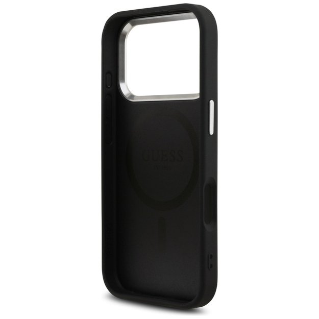 Guess Glitter Triangle Logo MagSafe Case for iPhone 17 Pro - Black 6