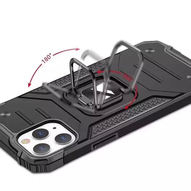 Wozinsky Ring Armor Case Kickstand Tough Rugged Cover for iPhone 13 silver 4