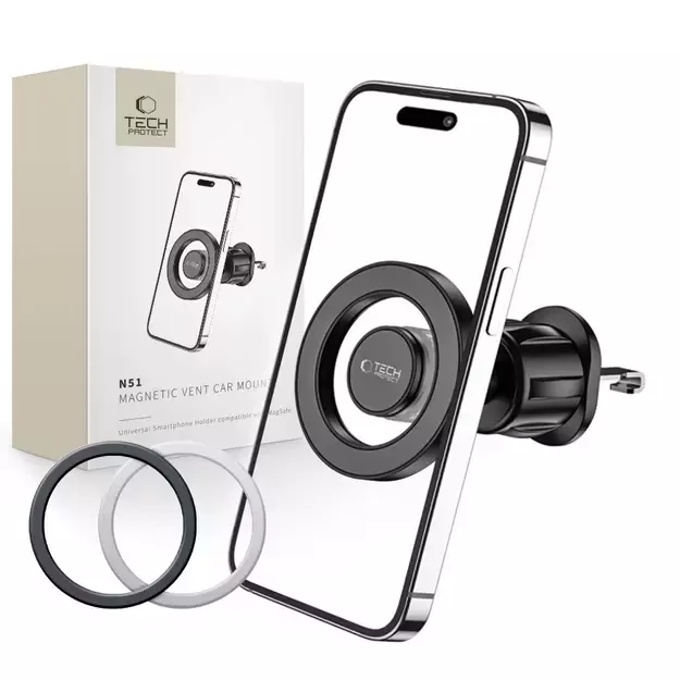 Tech-Protect N51 Car Phone Holder with MagSafe for Air Vent - Black