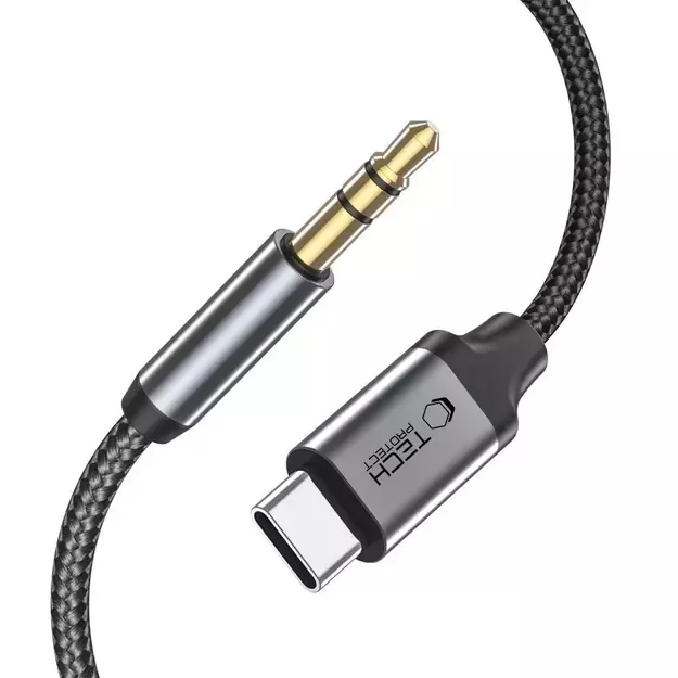 Tech-Protect UltraBoost audio USB-C / 3.5mm mini jack cable 1 m - black 5