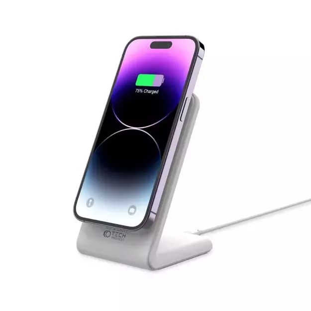 Tech-Protect QI15W-A23 MagSafe 15W inductive charger in the form of a stand - white 9