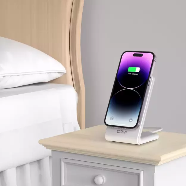 Tech-Protect QI15W-A23 MagSafe 15W inductive charger in the form of a stand - white 15
