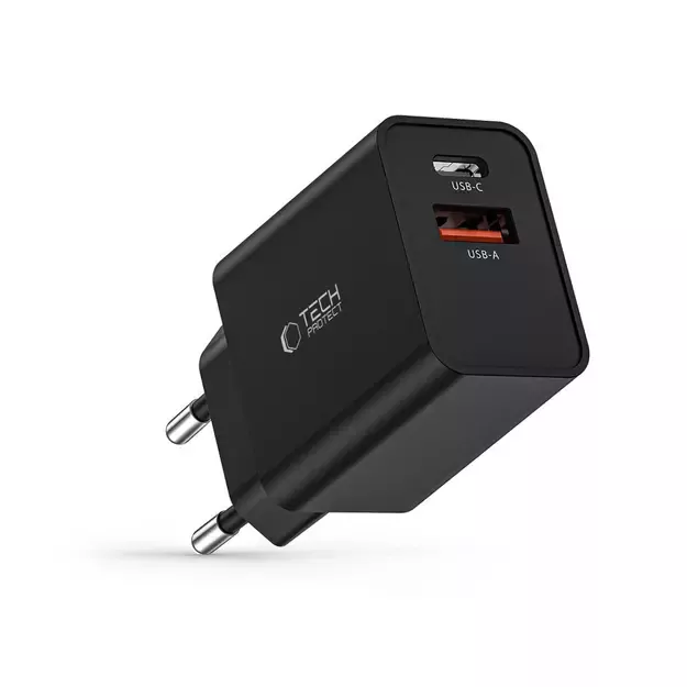Tech-Protect NC30W Charger USB-C PD 30W / USB-A QC 3.0 - Black 10