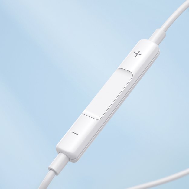 Joyroom JR-EW01 in-ear wired mini jack headphones with remote control - white 7