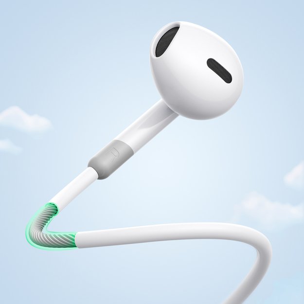 Joyroom JR-EW01 in-ear wired mini jack headphones with remote control - white 10