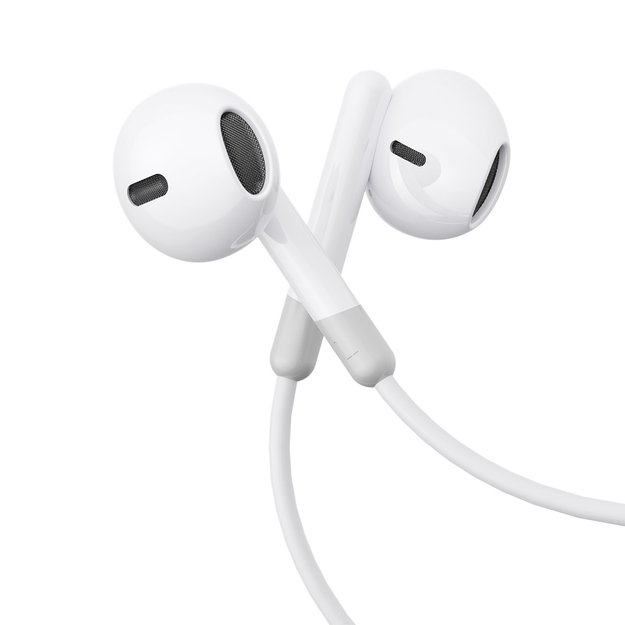 Joyroom JR-EW01 in-ear wired mini jack headphones with remote control - white 2