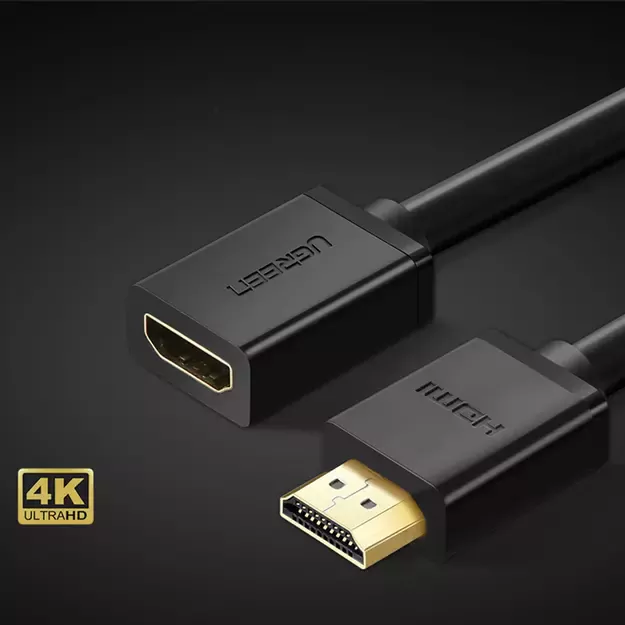 Ugreen HD107 10141 HDMI (Male) - HDMI (Female) 4K Cable 1m - Black 3