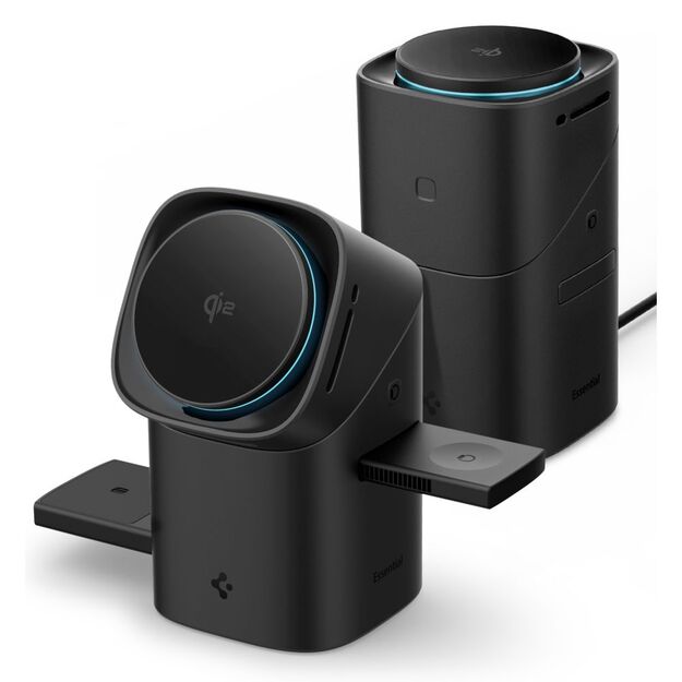 Spigen Essential EF223MS 3-in-1 QI2 Wireless Charger - Black 2