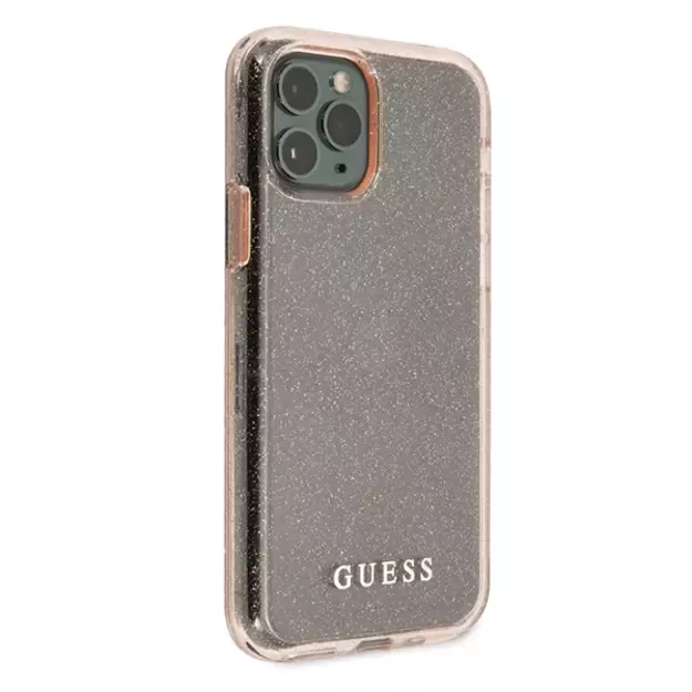 Guess GUHCN65PCGLPI iPhone 11 Pro Max pink/pink hard case Glitter 10