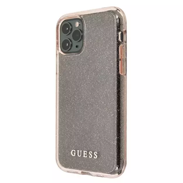 Guess GUHCN65PCGLPI iPhone 11 Pro Max pink/pink hard case Glitter 7