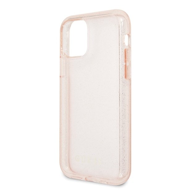 Guess GUHCN65PCGLPI iPhone 11 Pro Max pink/pink hard case Glitter 2