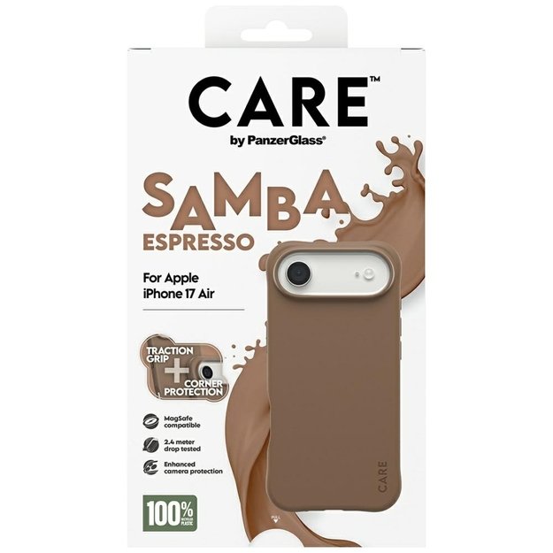 CARE by PanzerGlass Fashionable Samba MagSafe Case for iPhone Air - Brown 4