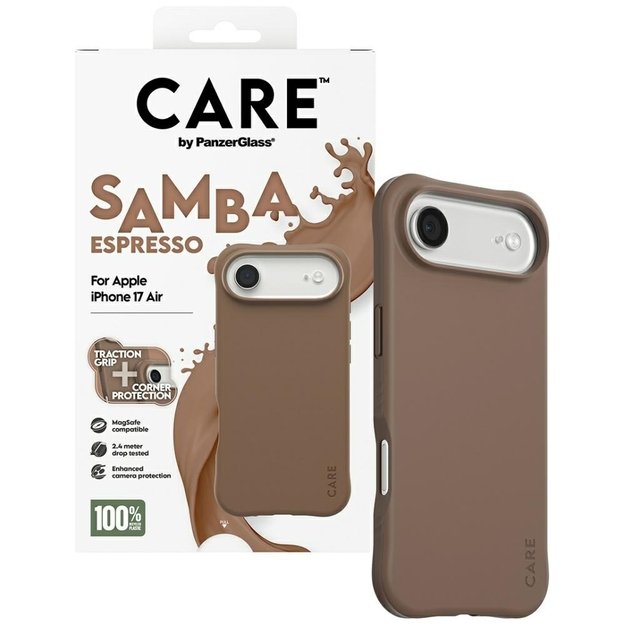 CARE by PanzerGlass Fashionable Samba MagSafe Case for iPhone Air - Brown 3