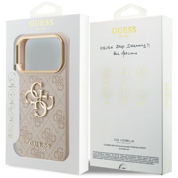 Guess 4G Big 4G Classic Logo Case for iPhone 17 Pro - Rose Gold 6