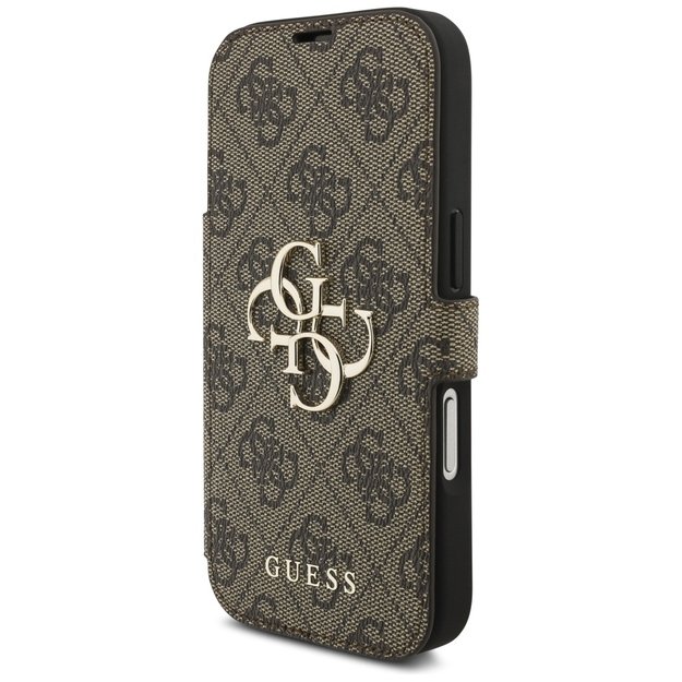 Guess Book 4G Metal Logo Case for iPhone 17 Pro - Brown 1