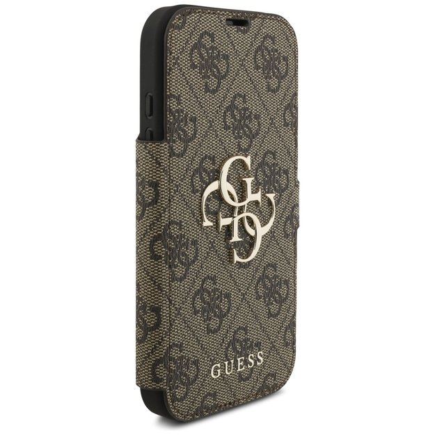 Guess Book 4G Metal Logo Case for iPhone 17 Pro - Brown 3