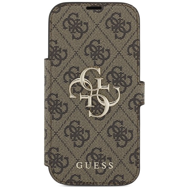 Guess Book 4G Metal Logo Case for iPhone 17 Pro - Brown 2