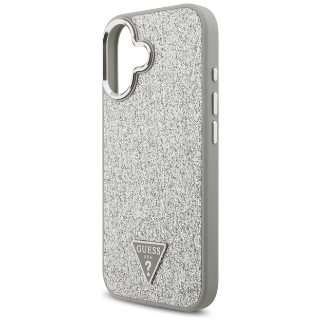 Guess Glitter Triangle Logo MagSafe case for iPhone 17 - silver 5