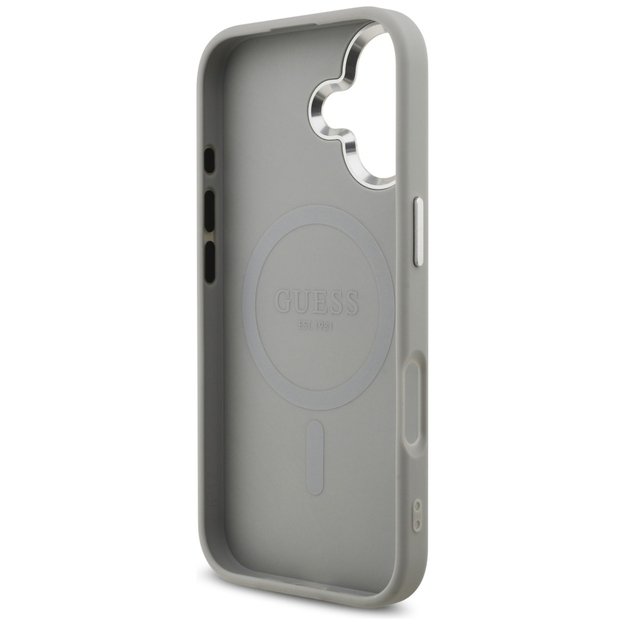 Guess Glitter Triangle Logo MagSafe case for iPhone 17 - silver 6
