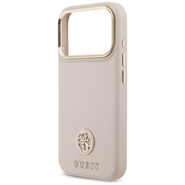 Guess Grained Strass Logo MagSafe case for iPhone 17 Pro - pink 5