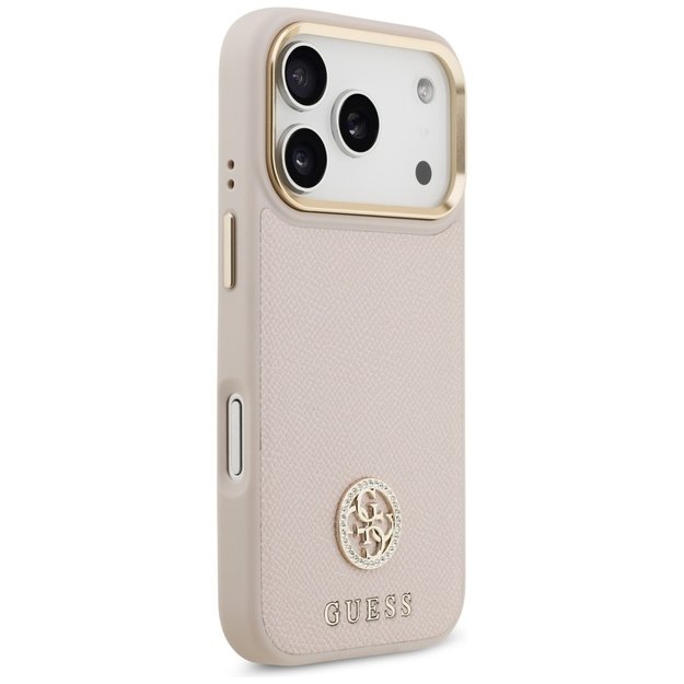 Guess Grained Strass Logo MagSafe case for iPhone 17 Pro - pink 3