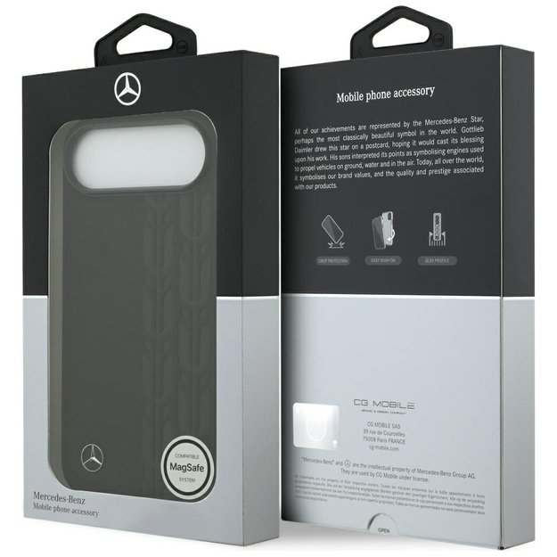 Mercedes Leather Laurel Leaves MagSafe Case for iPhone Air - Black 7