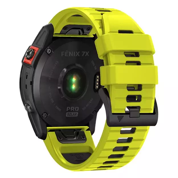 Tech-Protect IconBand Pro Strap for Garmin Fenix 3 / 5X / 3HR / 5X Plus / 6X / 6X Pro / 7X - Lime Black 2