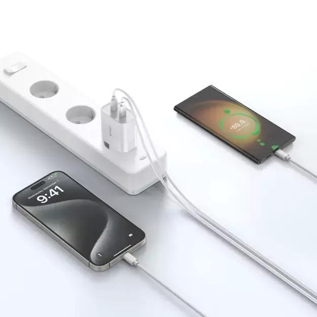 Tech-Protect C20W charger 2x USB-C PD 20W - white 5