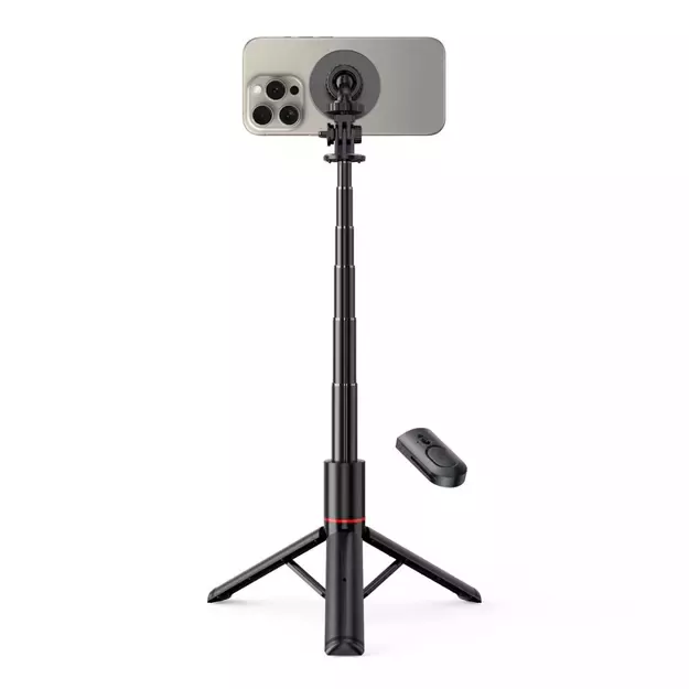 Tech-Protect L06S Bluetooth magnetic selfie stick with MagSafe, remote control, tripod up to 82cm and 360 head - black 8