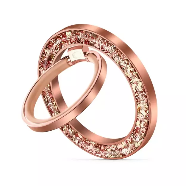 Tech-Protect MMR200 magnetic holder / ring with MagSafe - pink with crystals