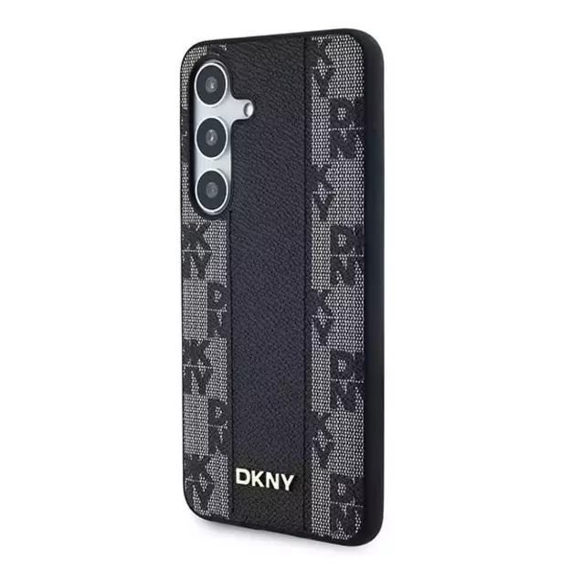 DKNY Leather Checkered Mono Pattern MagSafe case for Samsung Galaxy S24 - black 8