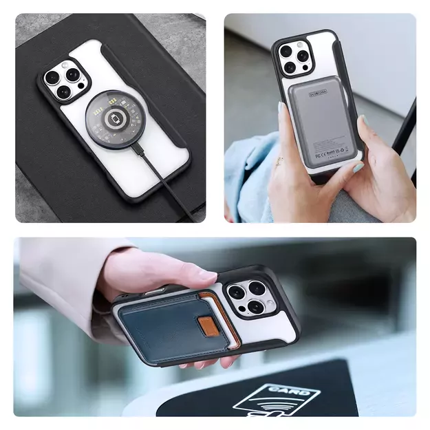 Dux Ducis Skin X Pro iPhone 16 Pro Case with MagSafe and Flip Cover - Black 15