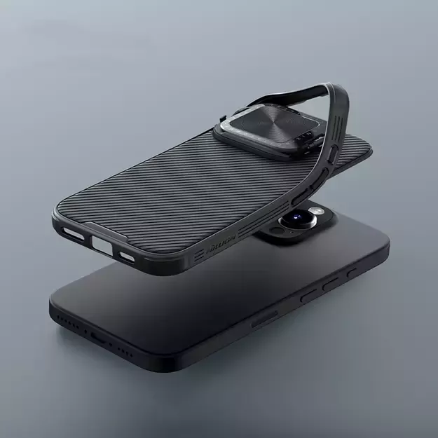 Nillkin CamShield Prop Case for iPhone 16 Pro Max with Camera Cover and Stand - Black 13