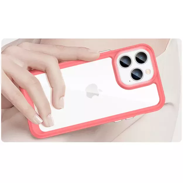 Outer Space Case iPhone 14 Pro Max hard cover with a gel frame red 10