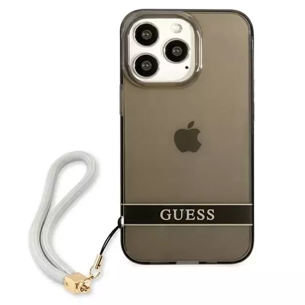 Guess GUHCP13LHTSGSK iPhone 13 Pro / 13 6.1&quot  black/black hardcase Translucent Stap 2