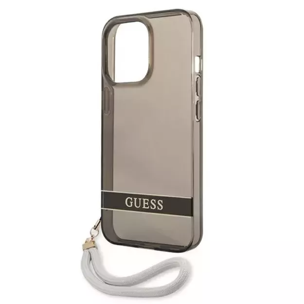 Guess GUHCP13LHTSGSK iPhone 13 Pro / 13 6.1&quot  black/black hardcase Translucent Stap 5