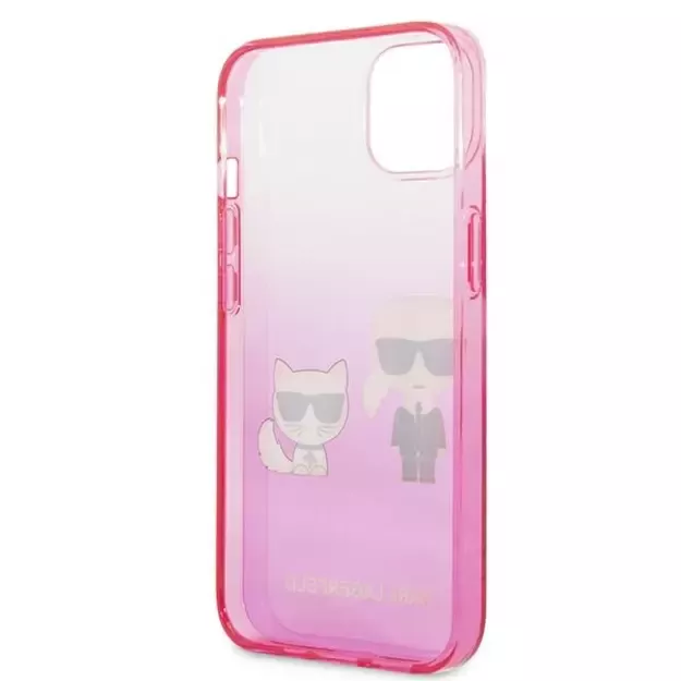 Karl Lagerfeld KLHCP13STGKCP iPhone 13 mini 5,4  hardcase różowy/pink Gradient Ikonik Karl & Choupette 6